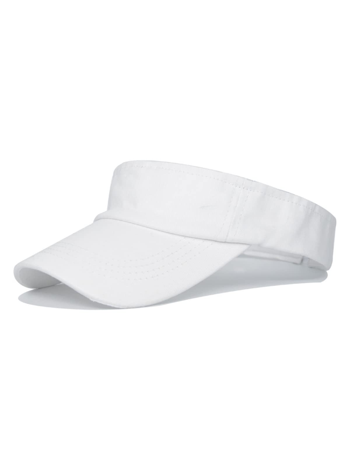 Century Star Sun Visor Hats for Men Visors for Women Sun Protection Outdoor Sports Tennis Running Adjustable Beach Cap White One Size