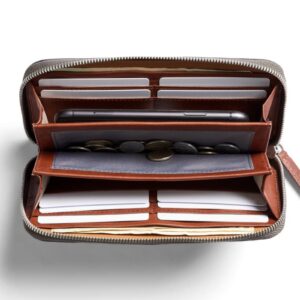 Bellroy Folio (Premium Leather Coin Purse, Zipper Closure, RFID Protection, Holds 10-14 Cards, Flat Note Section, Magnetic Coin Pouch) - Ocean