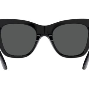 Versace Woman Sunglasses Black Frame, Dark Grey Lenses, 52MM