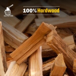 Old Potters Kiln Dried Firewood - Cherry, 1100 Cu. in, 16-18 Logs ~ 8" x 2.5" Logs. Solo Stove and Cooking Wood for Grilling, Smoking, and Firepits, Cherry.