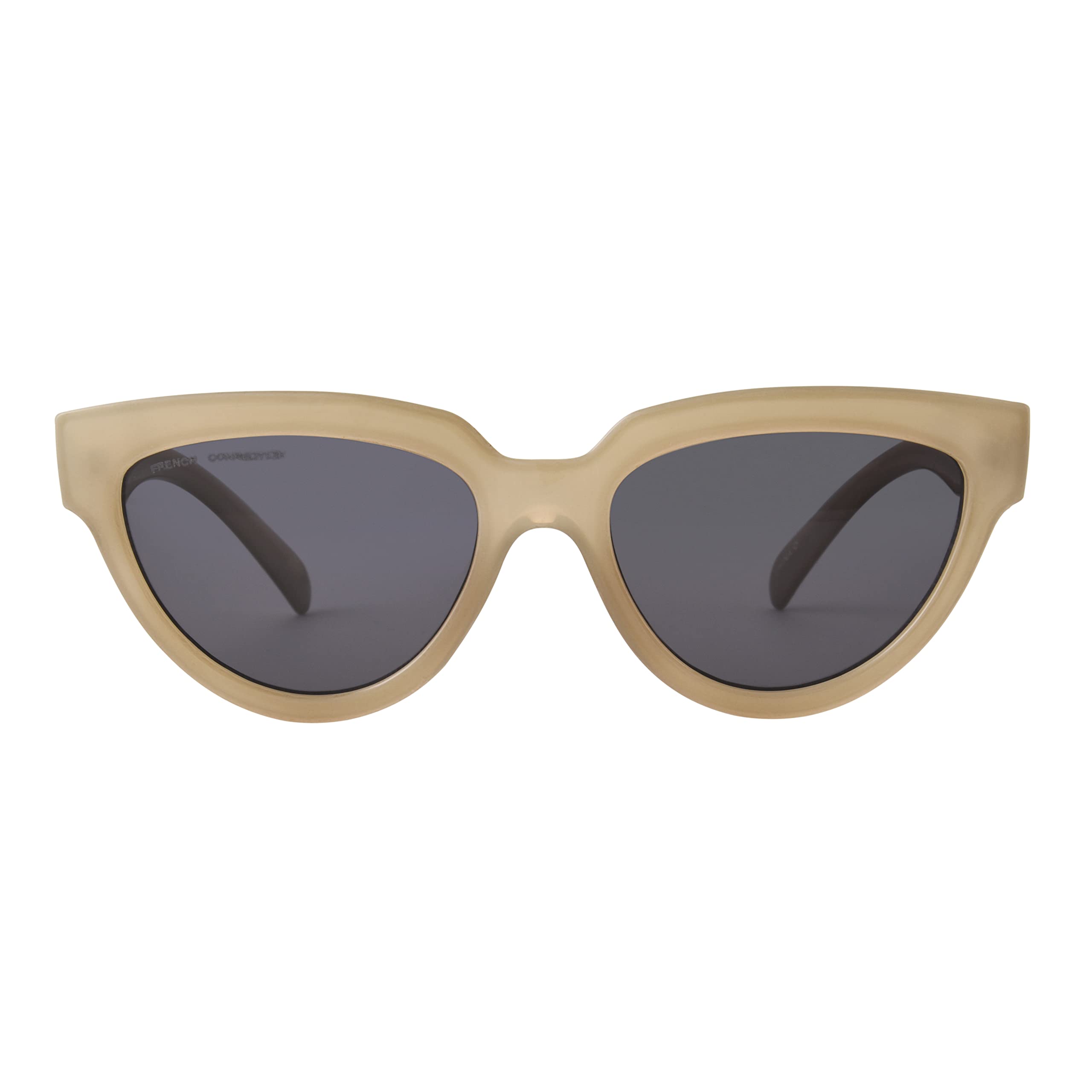 French Connection Jolie Cat Eye Sunglasses For Women, Milky Oatmeal, 54mm Lens Width