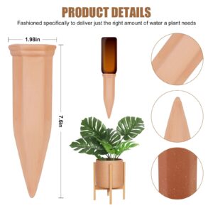 APPD Terracotta Watering Stakes15 Pack Automatic Plants Watering Devices Terracotta Self Watering Spikes for Wine Bottles Great for Indoor & Outdoor Plants