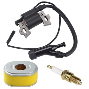 ignition coil with spark plug + air filter replacement for honda gx120 gx160 gx200 engine generator rototiller 4589693 30500-ze1-073