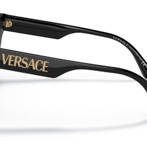 Versace VE 4417U GB1/87 Black Plastic Cat-Eye Sunglasses Grey Lens