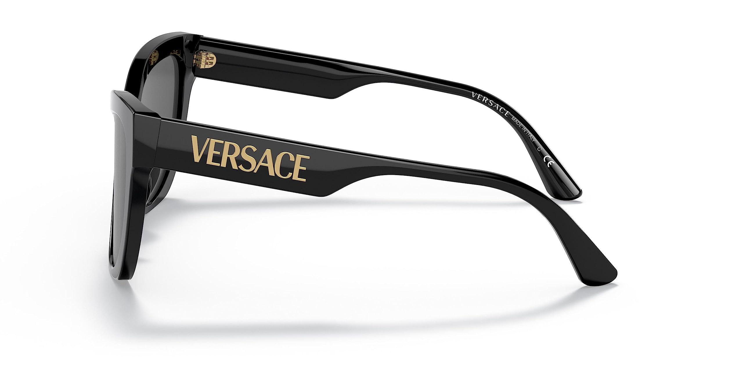 Versace VE 4417U GB1/87 Black Plastic Cat-Eye Sunglasses Grey Lens