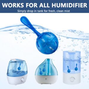 Humidifier Tank Cleaner, Raipoment Demineralization Cleaning Ball, Compatible with Mist Humidifiers, Fish Tank, Purifies Water, Prevents Hard Water Build-Up，Eliminates White Dust and Odor, 10pcs