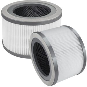 vista 200 replacement filter compatible for levoit air models, 3-in-1 pre, h13 high-efficiency activated carbon filtration system, replace part# vista 200-rf, pack of 2 by improvedhand