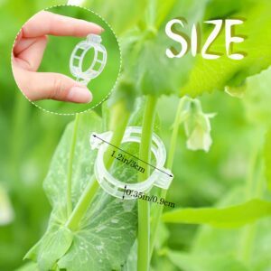 300 PCS Plant Support Clips,Garden Trellis Clips,Tomato Trellis Clips for Vine,Vegetables,Beans,Fruits,Rose to Grow Upright and Healthier