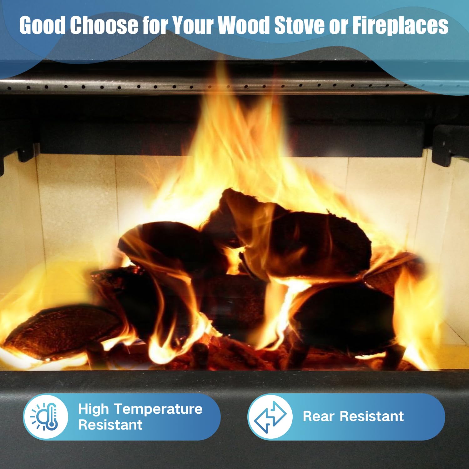 Woodstove Firebricks, Upgrade Fire Bricks Replacement for US Stove FBP6, Size 9" x 4-1/2" x 1-1/4", 6-Pack