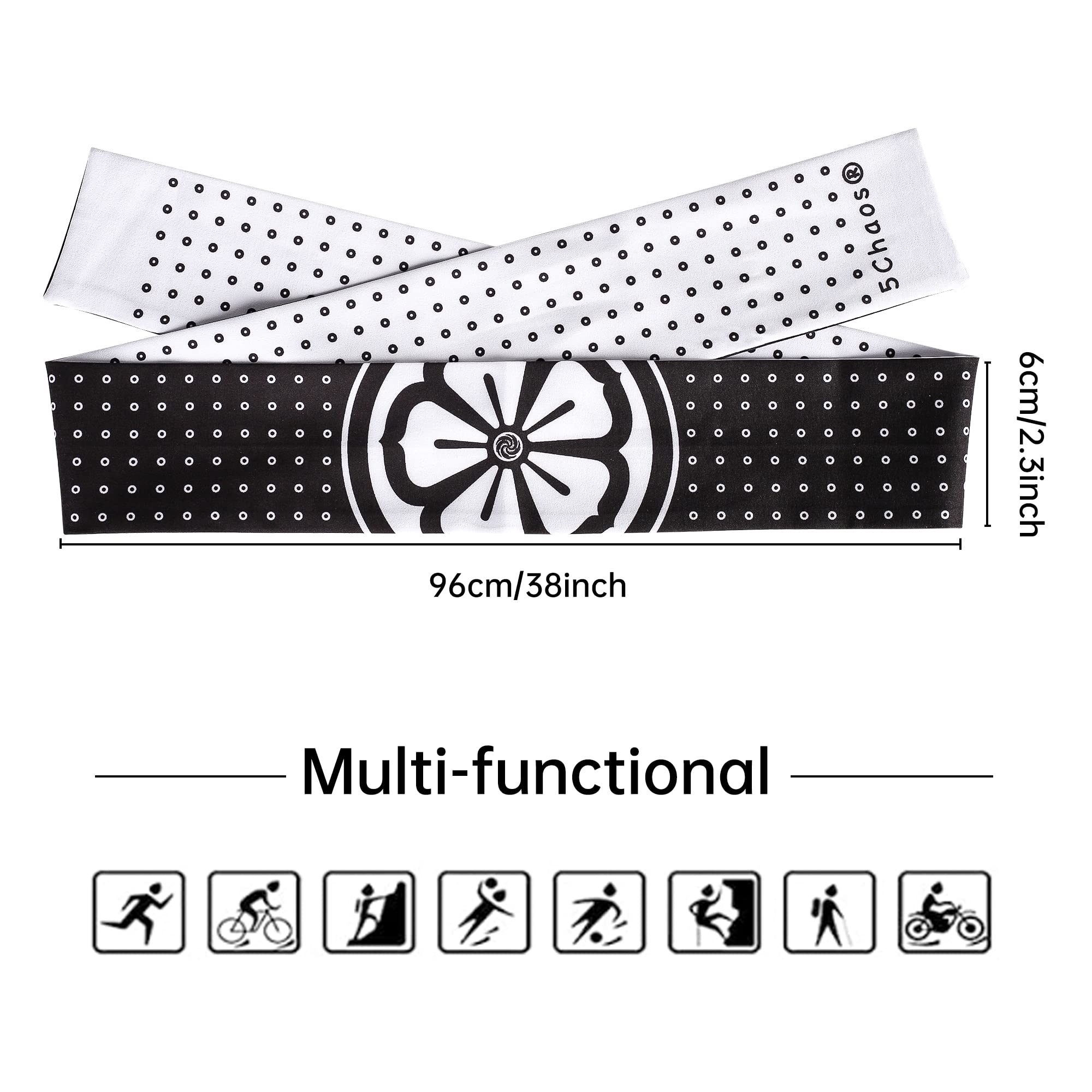 5Chaos Miyagi Do Karate Kid Headband Costume, Daniel Larusso Head Tie for Boys Men Girls Women, Lotus Ninja Halloween Hachimaki Bandana Sweatband for Cosplay