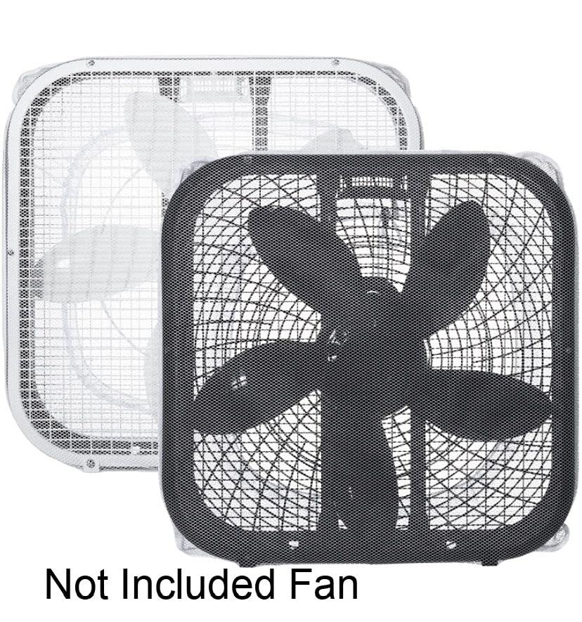 ARAWARA Window Box Fan Covers (Not Included Fan), Mesh Cover for Kid Safe and Finger Protector, Reusable Dustproof Cover, Industrial Fan Cover, Safety Fan Covers, 20 inch Diameter Square Cover, 2 PKS