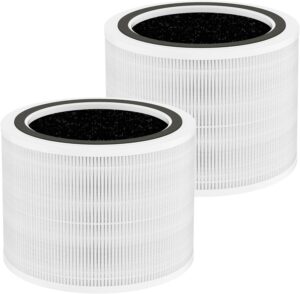 2 pack core 200s replacement filter compatible with levoit core 200s air purifier, h13 true hepa & activated carbon, core 200s-rf