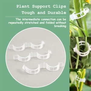 300 PCS Plant Support Clips,Garden Trellis Clips,Tomato Trellis Clips for Vine,Vegetables,Beans,Fruits,Rose to Grow Upright and Healthier