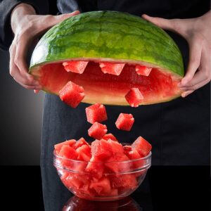 Shoxil Watermelon Cutter Slicer Cut Watermelon Into Cubes Knife Melon Baller for Kitchen Gadgets Useful Cool Tool