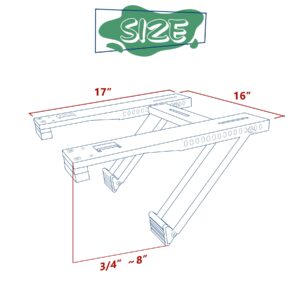 Wintcomfort Window Air Conditioner Bracket, Heavy Duty AC Support with 2 Arms, Up to 200 lbs, Universal Fit 5,000 to 22,000 BTU Window Units