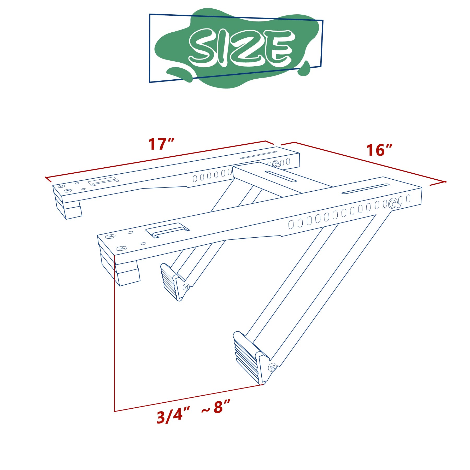 Wintcomfort Window Air Conditioner Bracket, Heavy Duty AC Support with 2 Arms, Up to 200 lbs, Universal Fit 5,000 to 22,000 BTU Window Units