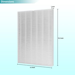 Lhari D360 True HEPA Replacement Filter D3 Compatible with Winix D360 Air Purifier, Item Number 1712-0101-02, 2 H13 True HEPA Filters with 8 Carbon Pre-filters