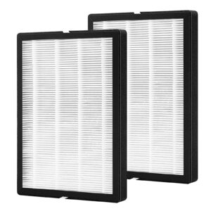 gl-fs32 replacement filter for gl-fs32 air purifier, 3 in 1, 2 pack h13 true hepa filter with high efficiency activated carbon and pre-filter