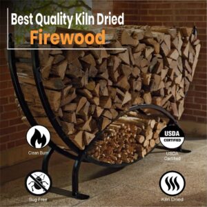 Old Potters Kiln Dried Firewood - Cherry, 1100 Cu. in, 16-18 Logs ~ 8" x 2.5" Logs. Solo Stove and Cooking Wood for Grilling, Smoking, and Firepits, Cherry.