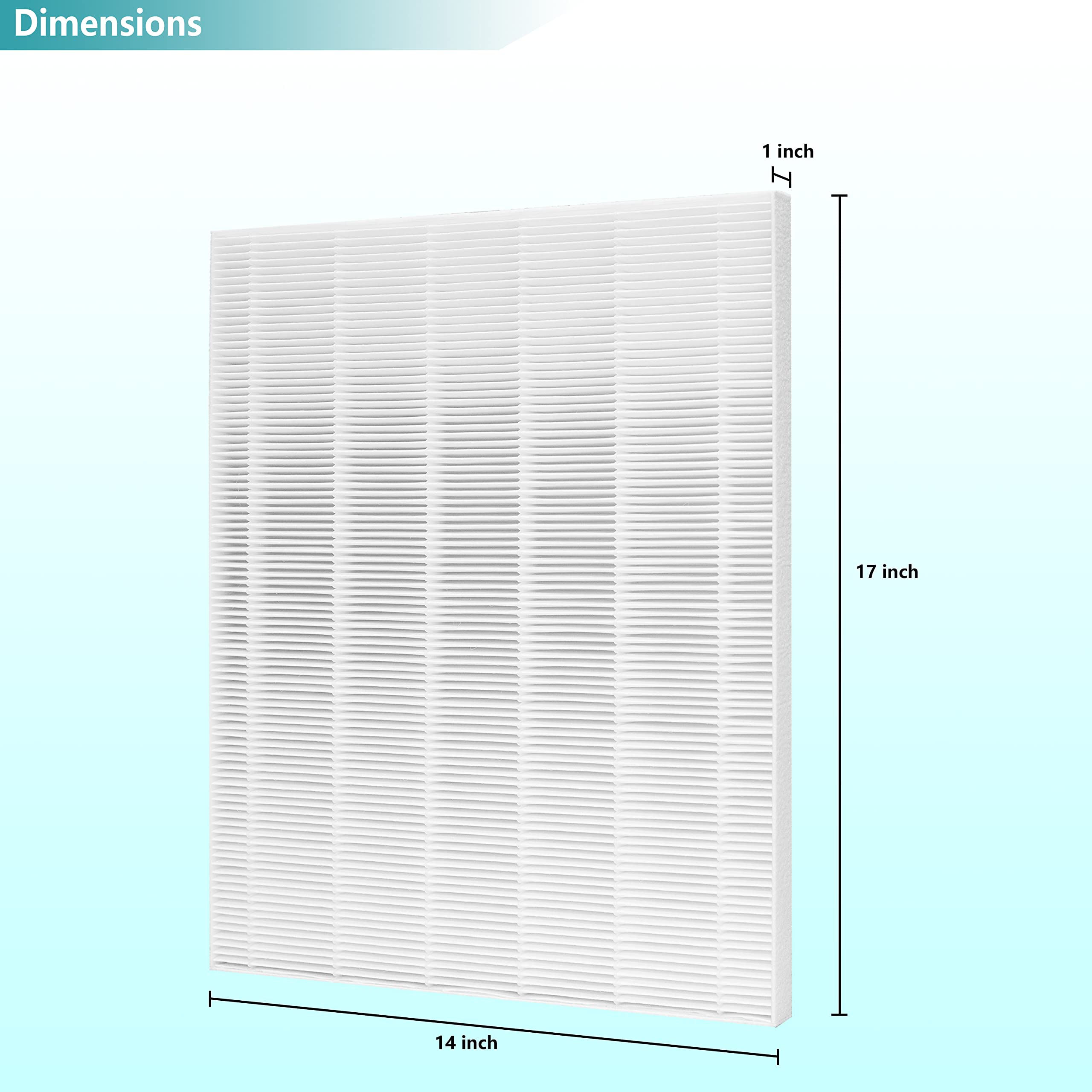 Lhari 2-Pack D480 True HEPA Replacement Filter, Compatible with Winix D480 Air Purifier, Compare to Winix D4 Filter, Part Number 1712-0100-00, 2-Pack