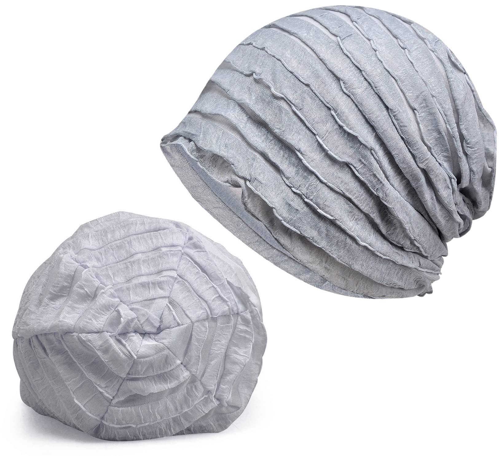 Jemis Skullies Beanies Thin Bonnet Cap Autumn Casual Beanies Hat (3 Pack Pink & Grey & Khaki)