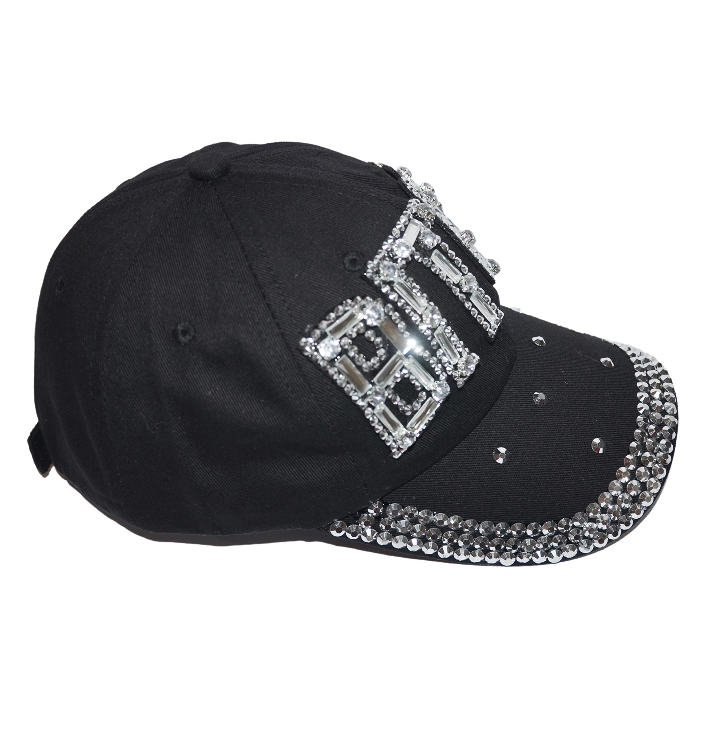 Popfizzy Bitch Hats for Women, Funny Trucker Hat, Bling Rhinestone Hat, Funny Birthday Bitch Gift for Bad Bitches Distressed Baseball Cap