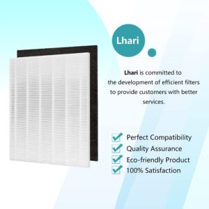 Lhari 2-Pack D480 True HEPA Replacement Filter, Compatible with Winix D480 Air Purifier, Compare to Winix D4 Filter, Part Number 1712-0100-00, 2-Pack