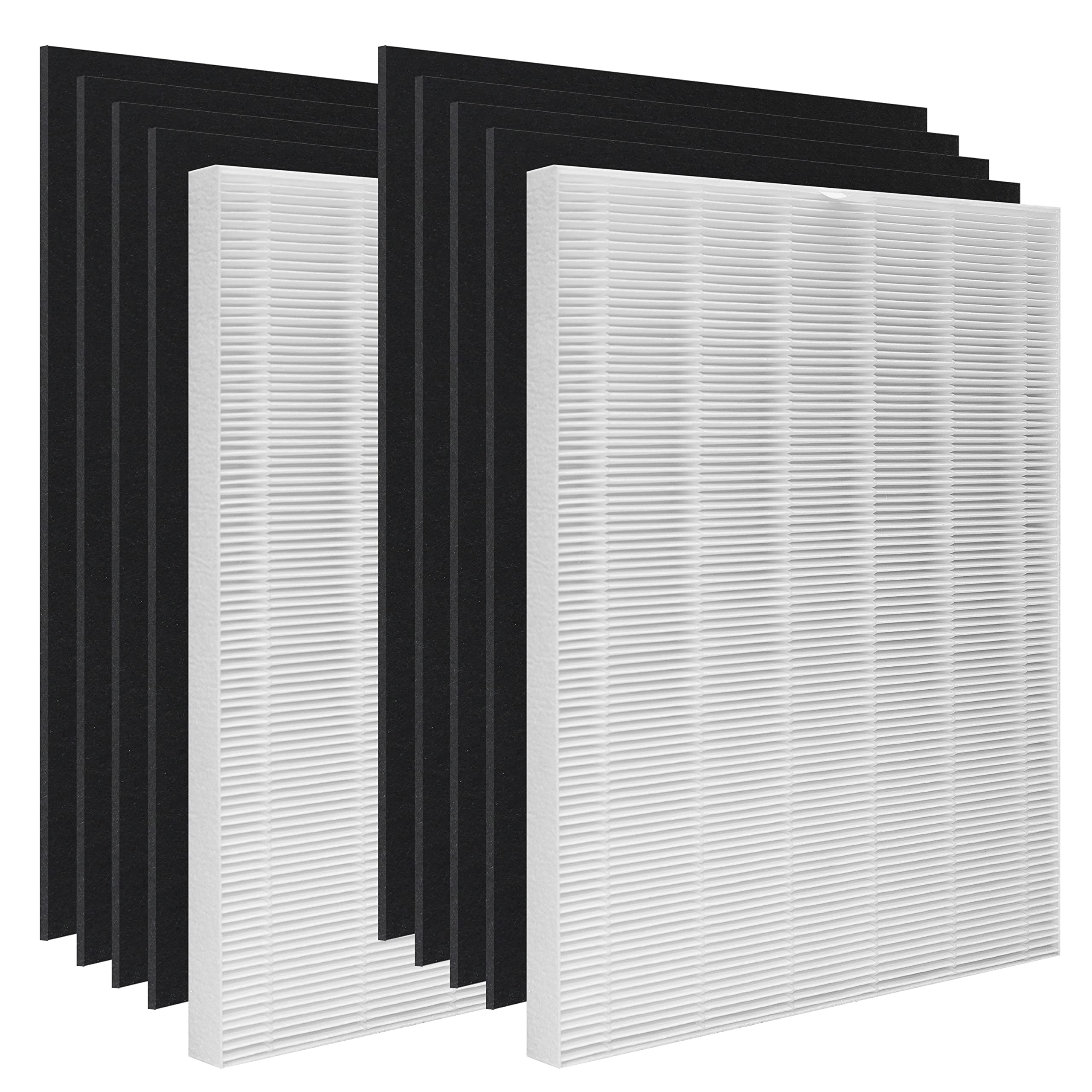 Lhari D360 True HEPA Replacement Filter D3 Compatible with Winix D360 Air Purifier, Item Number 1712-0101-02, 2 H13 True HEPA Filters with 8 Carbon Pre-filters