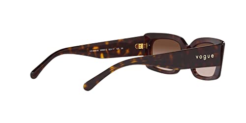 Vogue Eyewear Women's VO5440S Square Sunglasses, Dark Havana/Brown Gradient, 52 mm