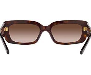 Vogue Eyewear Women's VO5440S Square Sunglasses, Dark Havana/Brown Gradient, 52 mm