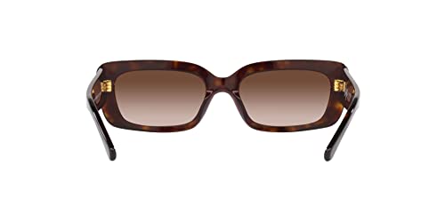 Vogue Eyewear Women's VO5440S Square Sunglasses, Dark Havana/Brown Gradient, 52 mm