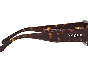 Vogue Eyewear Women's VO5440S Square Sunglasses, Dark Havana/Brown Gradient, 52 mm