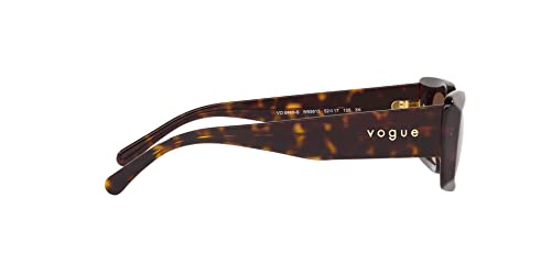 Vogue Eyewear Women's VO5440S Square Sunglasses, Dark Havana/Brown Gradient, 52 mm