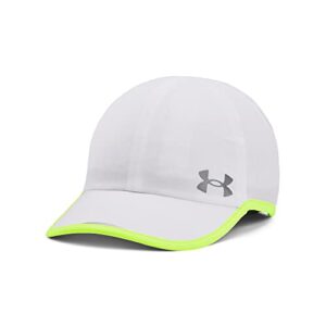 under armour women's iso-chill launch wrapback, (100) white/lime surge/reflective, one size fits most