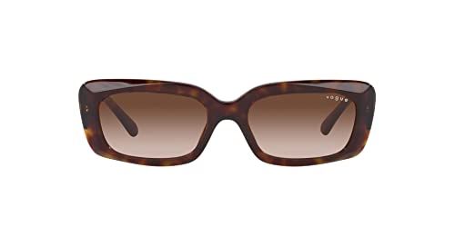 Vogue Eyewear Women's VO5440S Square Sunglasses, Dark Havana/Brown Gradient, 52 mm