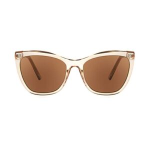 Sofia Vergara x Foster Grant Women's Sofia Full Lens SunReaders Cat-Eye Reading Glasses, Shiny Crystal Blush, 56 mm + 3