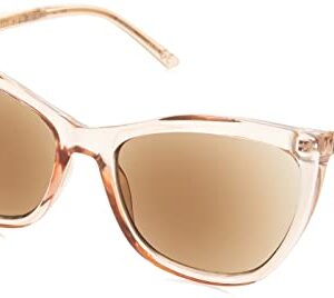 Sofia Vergara x Foster Grant Women's Sofia Full Lens SunReaders Cat-Eye Reading Glasses, Shiny Crystal Blush, 56 mm + 3