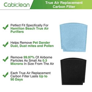 True Air Replacement Carbon Filters Compatible with Hamilton Beach Pet TrueAir Purifier Odor Eliminators Model 04384, 04386, 04532GM, 04530G, 04530GM & 04531GM,Compared to part #04234G (6-Pack)