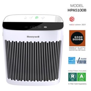 Honeywell InSight HEPA Air Purifier with Air Quality Indicator for Medium-Large Rooms (190 sq ft), White - Wildfire/Smoke, Pollen, Pet Dander, and Dust Air Purifier