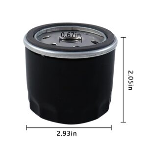 2 Pcs Oil Filter Replacement for Kohler Engine Lawn Mower Excellent 1205001-S 12 050 01-S1 Oil Filter (Black)