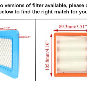 Air Filter for Toro 20339 20042 20041 20020 20021 20199 20065 20045 22 inch Recycler Lawn Mower (Pack of two)