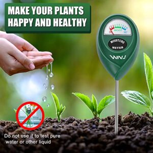 2 Pack Soil Moisture Meter, Plant Water Monitor, Lawn Moisture Meter，Soil Hygrometer Sensor for Gardening, Farming, Indoor and Outdoor Plants