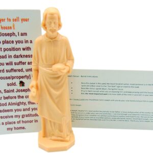 St Joseph Home Seller Kit with Magnetic Holy Card for Fridge Daily Novena Prayer Magnet with Saint Statue and Instructions