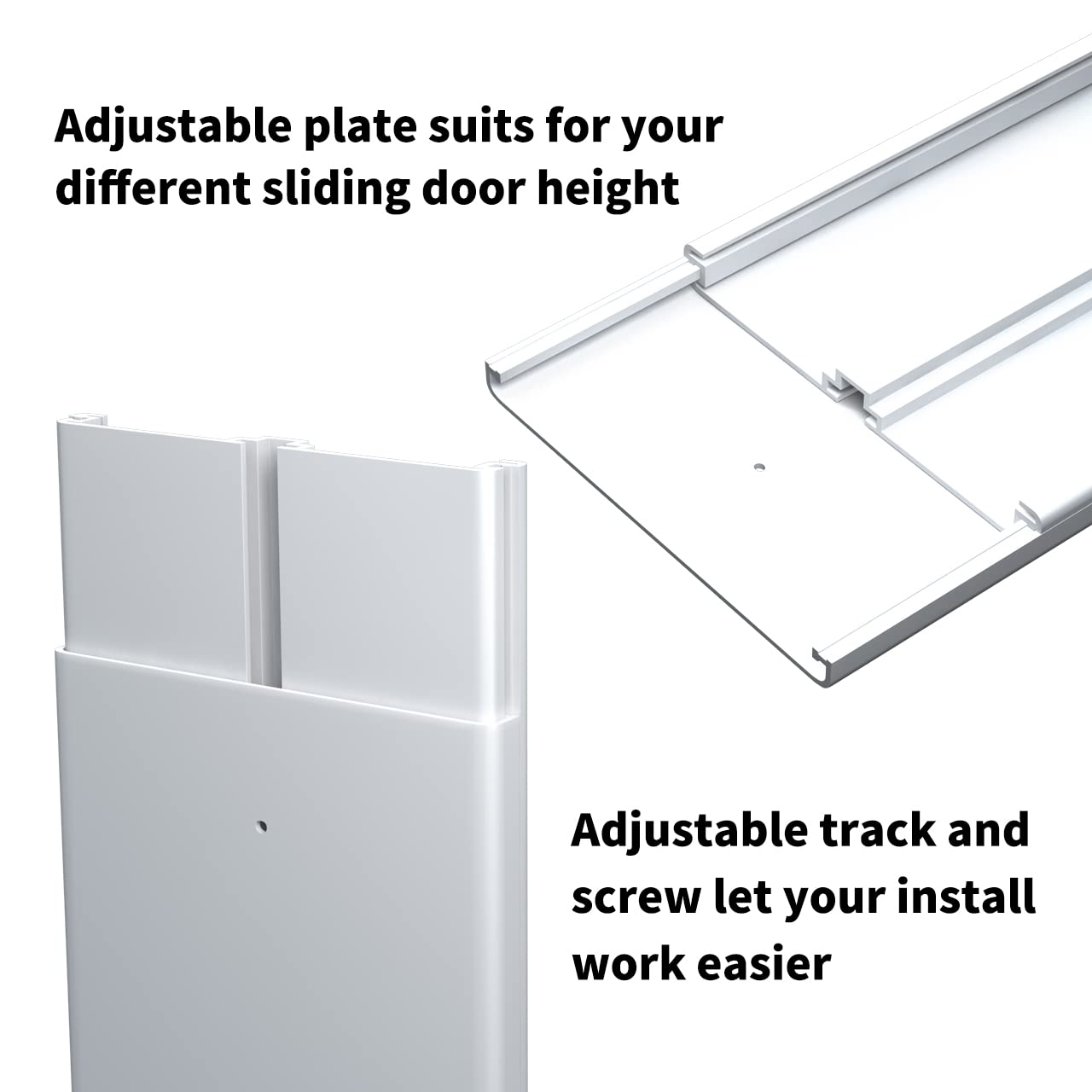 Gulrear Portable AC Window Vent kit,Universal Portable Air Conditioner Window Kit with 3 Adjustable Slide Seal Plates and 5.0" Hose Adapter Adjust Length from 25.5" to 47" Sliding Window AC Vent Kit…