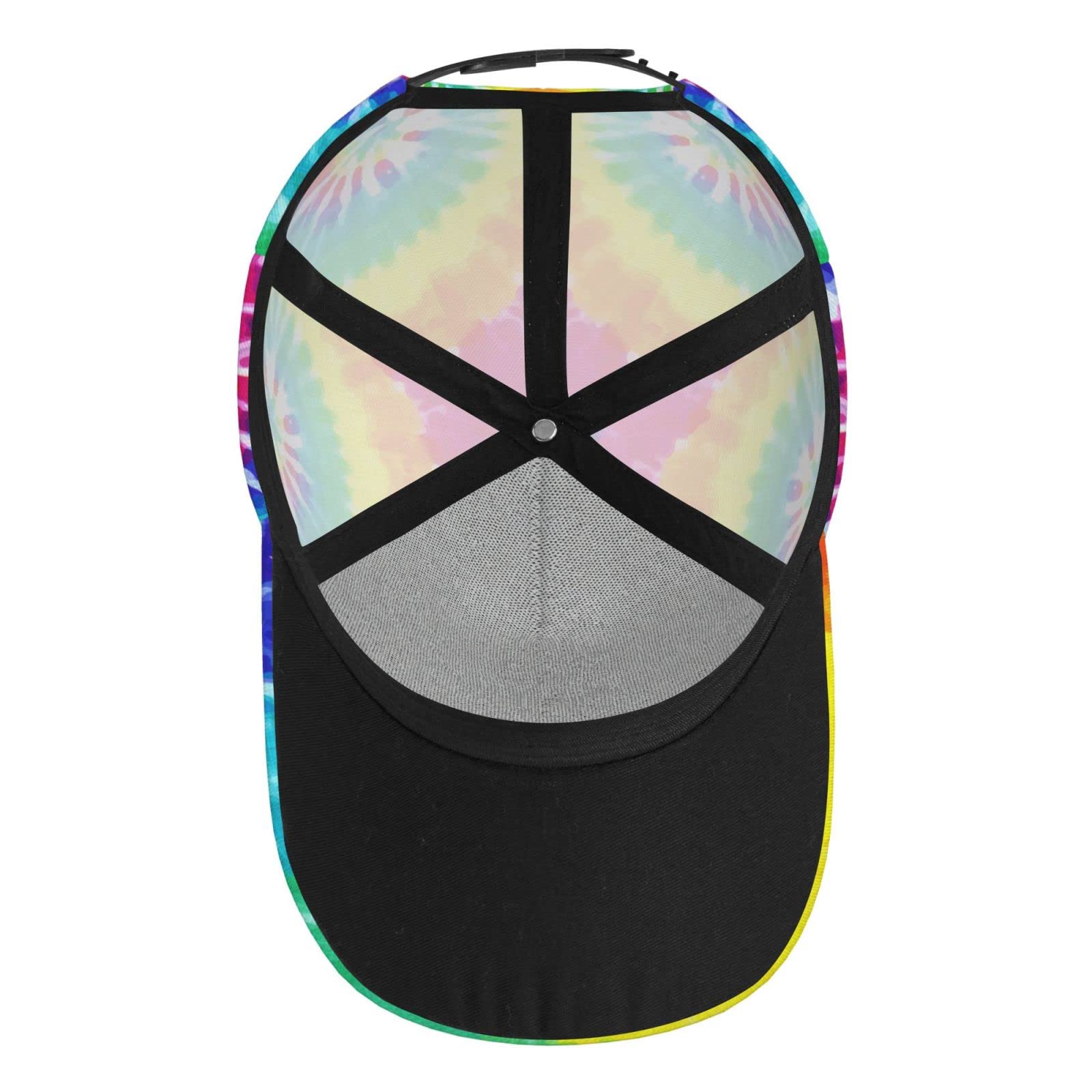 BCQJNB Tie Dye Rainbow Baseball Cap Snapback Hats Adjustable Trucker Hat for Men Women