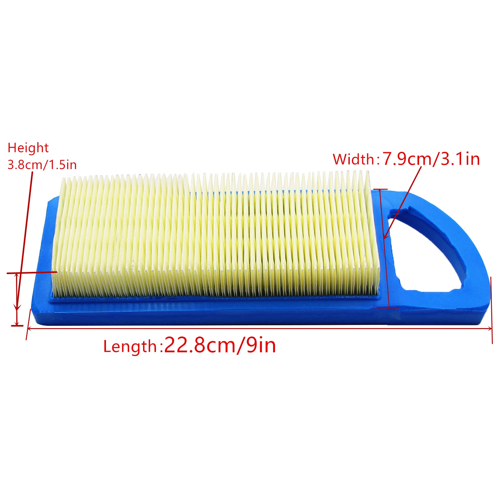 697153 Air Filter For BS 698083 794422 795115 697014 697015 Compatible With John Deere GY20573 Craftsman LT2000 LT1000 Lawn Mower Air Cleaner (2 Pack)