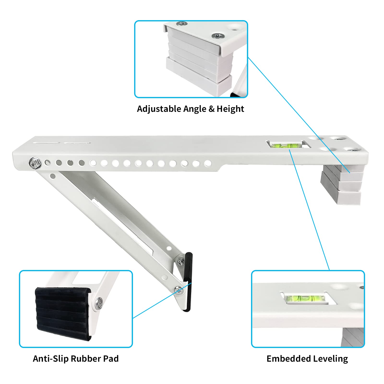 Foozet Window Air Conditioner Support Bracket , Window AC Bracket Light Duty , Window AC Support Up to 85 lbs