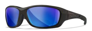 wiley x wx gravitylenses polarised sunglasses, captivate polarized blue mirror, one size