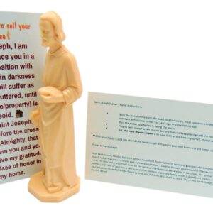 St Joseph Home Seller Kit with Magnetic Holy Card for Fridge Daily Novena Prayer Magnet with Saint Statue and Instructions