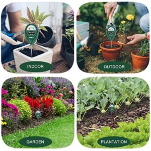 2 Pack Soil Moisture Meter, Plant Water Monitor, Lawn Moisture Meter，Soil Hygrometer Sensor for Gardening, Farming, Indoor and Outdoor Plants